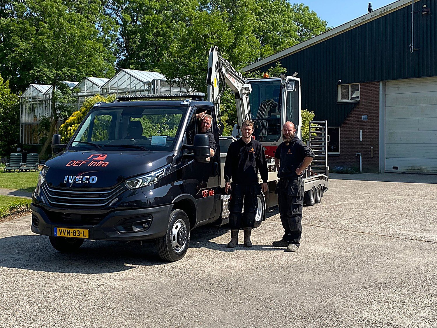 Het team van DEF Infra: Dennis, Eric en Frits
